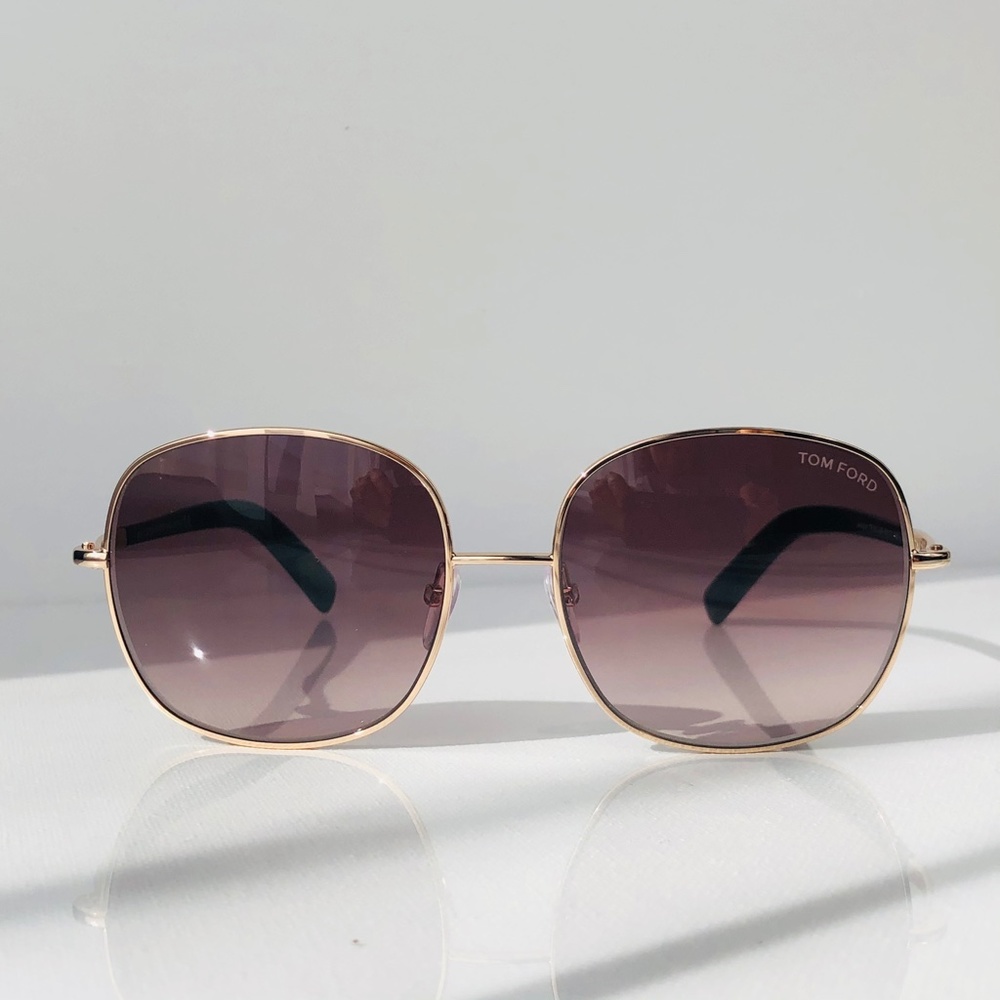 New TOM FORD Georgina Rounded Square Sunglasses - Picture 4 of 16